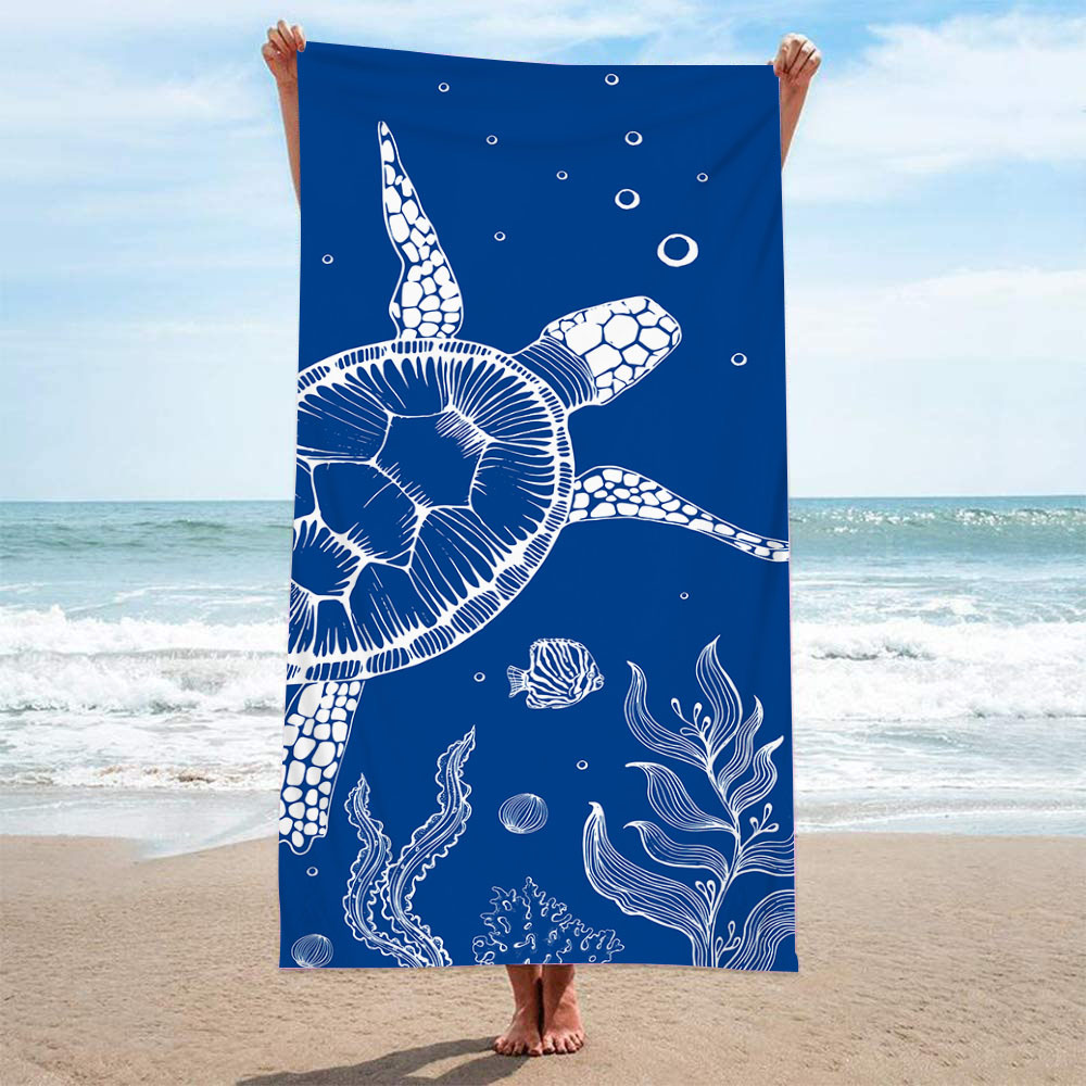 Color Fishtail Microfiber Loop Cloth Beach Towel Bath Towel Seaside Sitting Blanket Shawl Sweat Towel Spreading Blanket Sitting Blanket