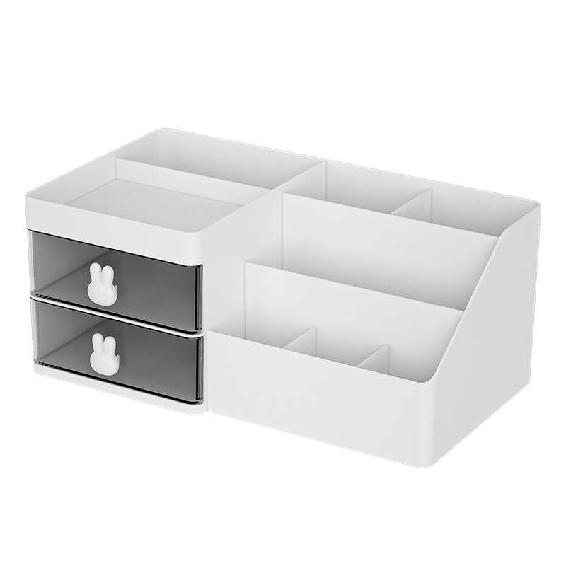 Drawer-style multi-grid storage box desktop dressing table cosmetic finishing box facial mask lipstick makeup brush storage rack