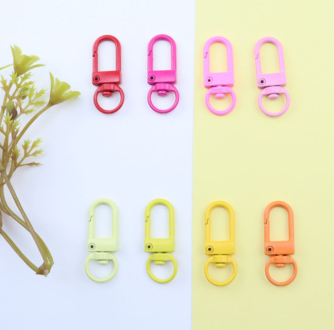 Factory Direct Sales Zinc Alloy 3 points small door buckle DIY color paint small door buckle paint dog buckle