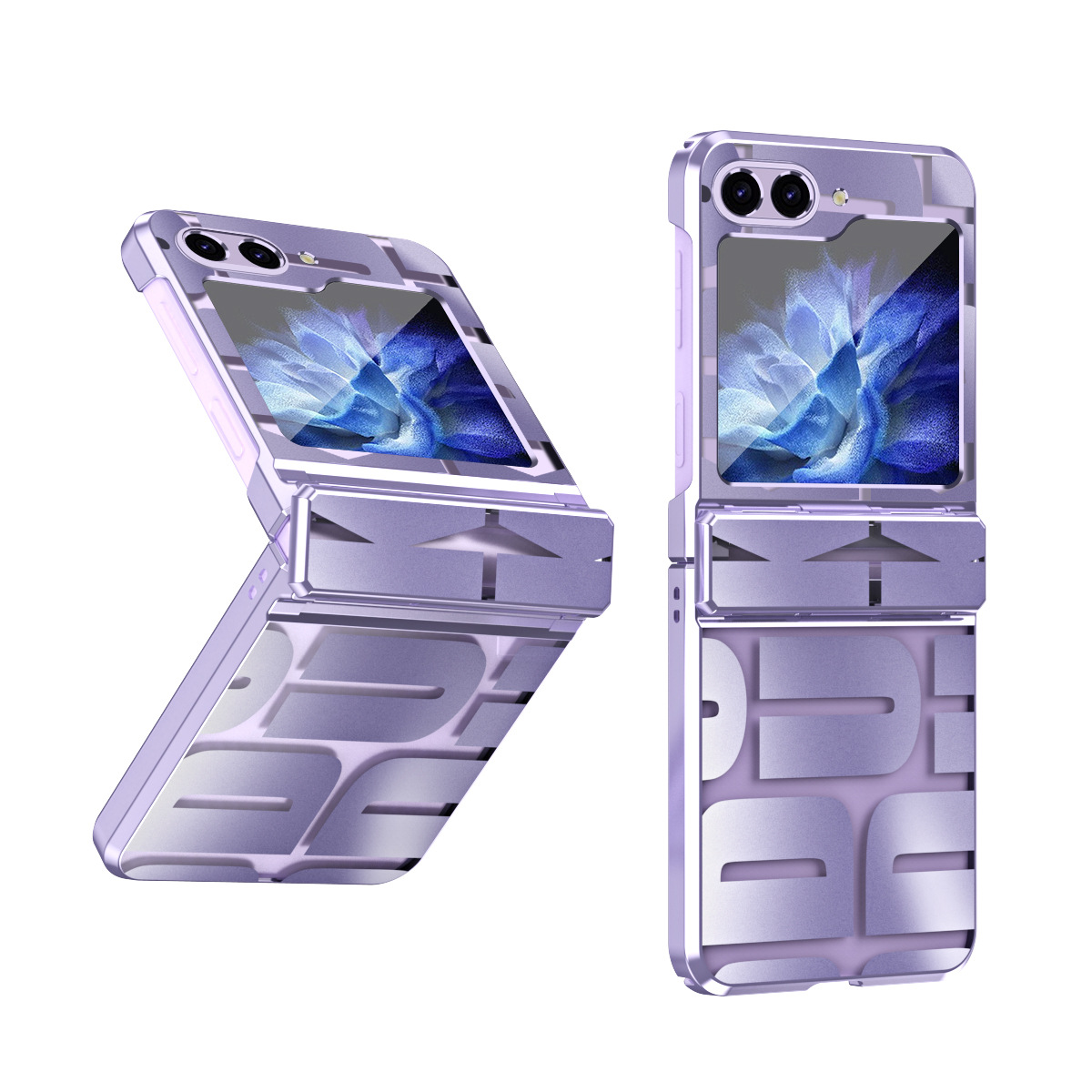 適用三星flip5手機殼FLIP5摺疊屏潮牌電鍍透明鉸鏈全包防摔保護殼