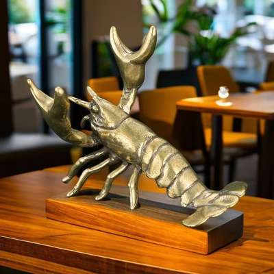 Solid Brass Crayfish Ornaments Retro Pure Copper Pen Holders Pen Holders Study Office Desk Decorations Crafts Collection