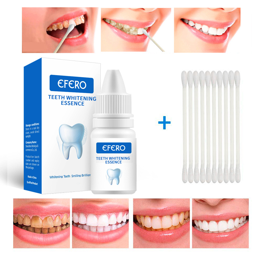 EFERO Tooth Tooth Whitening Liquid yellow Tooth smoke Tooth stain dental plaque Tooth cleaning Liquid powder