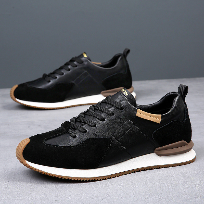 Men's breathable summer shoes sneaker men's casual shoes genuine leather White shoes men's shoes all-matching argan shoes