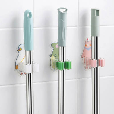 Hanging Mop Artifact Punch-free Mop Clip Hook Broom Mop Hook Seamless Paste Toilet Powerful Hanger