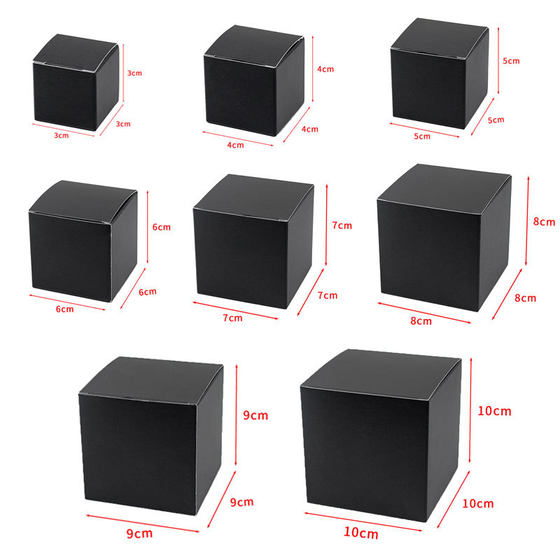 400g Hard Black Card Box Aromatherapy Box Paper Box with Lid in stock Universal Neutral White Box Thickened Hard Square