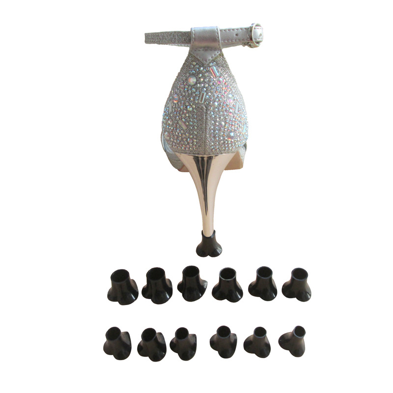 High-heeled shoes small heart-shaped heel cover thin heel second-changing thick heel protective cover super soft wear-resistant non-slip silent dance shoe cover