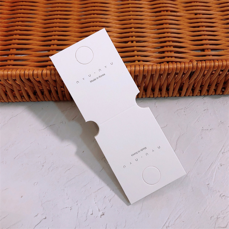 5*14cm-adult children hair clip hair rope folding card paper hair accessories packaging card tag hanging card