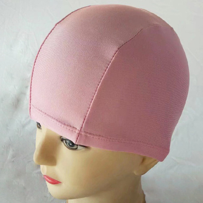Solid color swimming cap men's and women's style universal hair care high elastic swimming cap independent packaging cloth cap spot wholesale