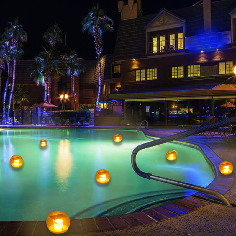 Amazon cross-border Solar Floating Lamp lawn swimming pool outdoor water light control floating lamp waterproof