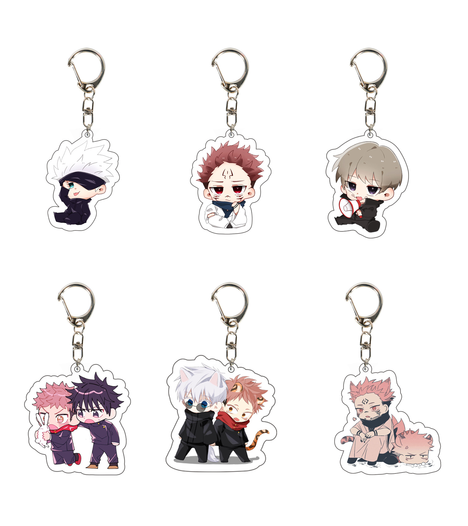 Spell Return Peripheral Keychain Knotweed Hisahito Fushiguro Megumi Gojo Acrylic double-sided pendant can be shipped on behalf of others