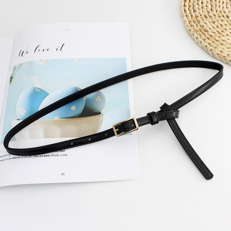 Women's Japanese buckle decorative knot thin belt with suit jacket dress waist Joker small belt a generation of hair
