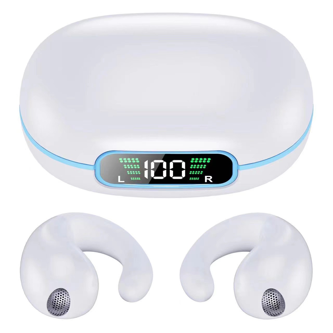 Q92 new Bluetooth headset clip-on-ear digital display with charging bin true wireless binaural clip-on-ear business stereo