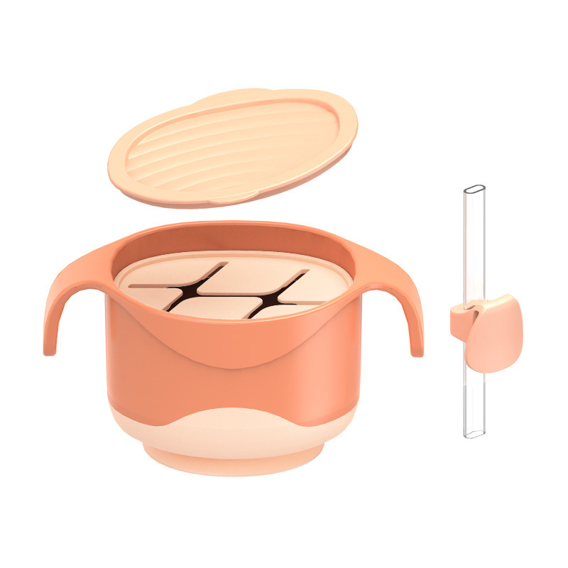 Heguo children's tableware complementary bowl baby soup sippy bowl baby special three-in-one suction Bowl Snack Bowl