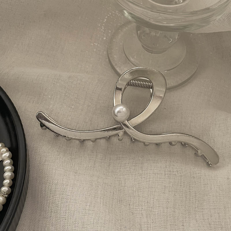 Fermaglio per capelli in metallo argentato Fermaglio per capelli a disco Grande volume per capelli Fermaglio per squalo di alta qualità Accessori per capelli coreani Copricapo Fermaglio per capelli per donne_voghion.com
