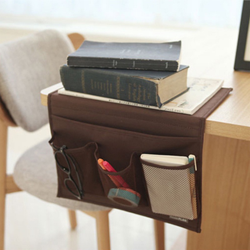 In stock sofa armrest remote control storage bag side hanging bag bedside mobile phone sundries multifunctional bedside storage bag