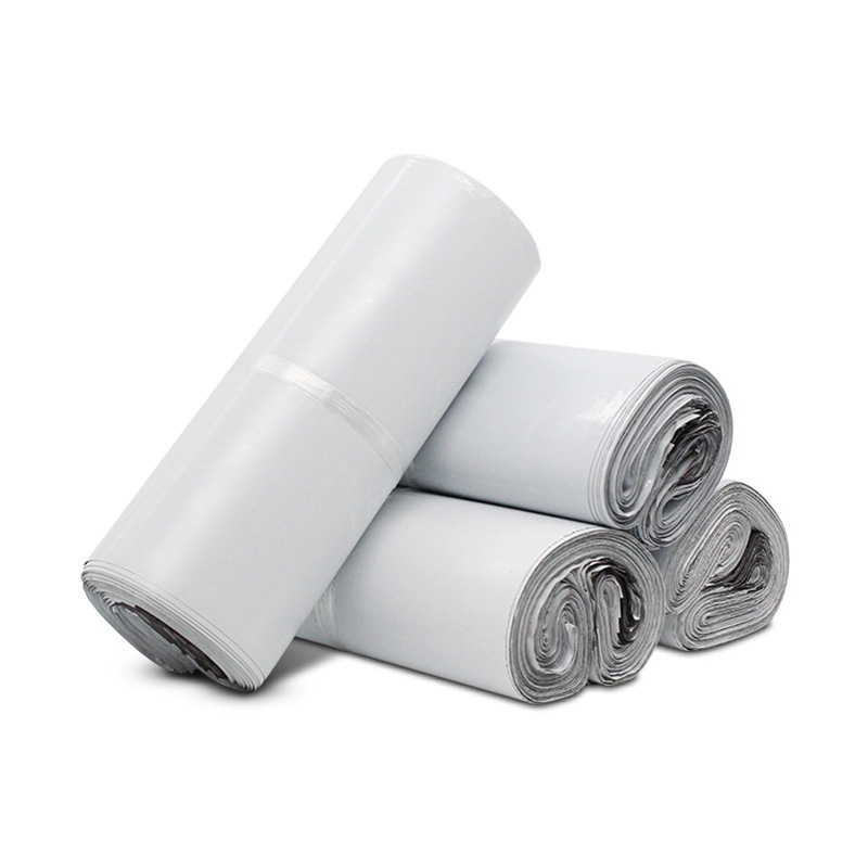 New Material White Express Bag Thickened Logistics Packaging Bag Clothing Waterproof Bag E-commerce Clothes Packaging Support Customization