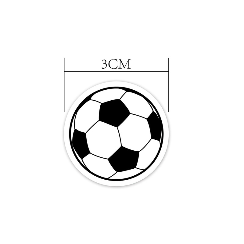 ワールドカップサッカーの形の楽しいプレゼント装飾ステッカーラベルシール3CM 12シール|undefined