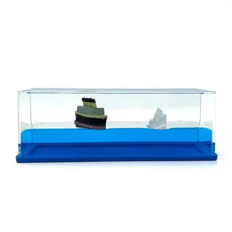 Decompression Ornaments Birthday Gifts Don't Turn Over Titanic Same Cruise Fluid Drift Bottle Desktop Ornaments