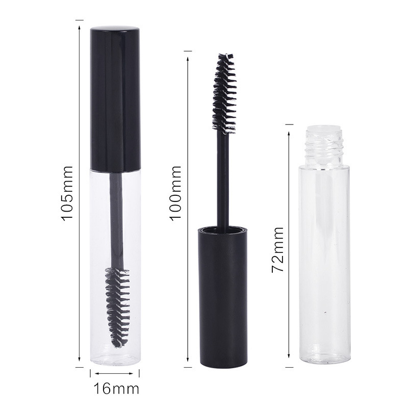 10ml transparent fine mascara brush empty bottle growth liquid eyeliner empty tube makeup bottle sample with brush head