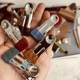 Dipping head leather non-marking clip stainless steel manual DIY leather fabric fixing clip does not leave marks