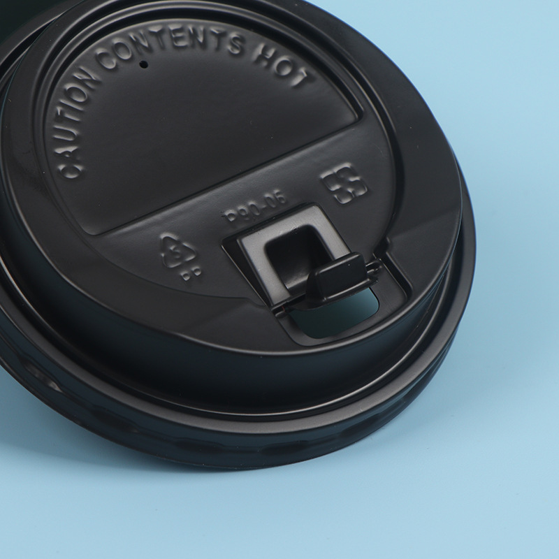 Wholesale 80/90 PS plastic cover disposable coffee cup soybean milk cup milk tea cup cover flat cover switch cover Cup cover