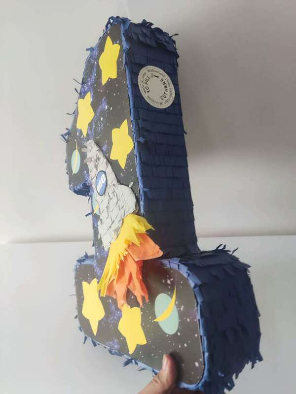 手作り宇宙数字1ピナタ子供誕生日パーティーゲーム砂糖道具叩き式pinata|undefined
