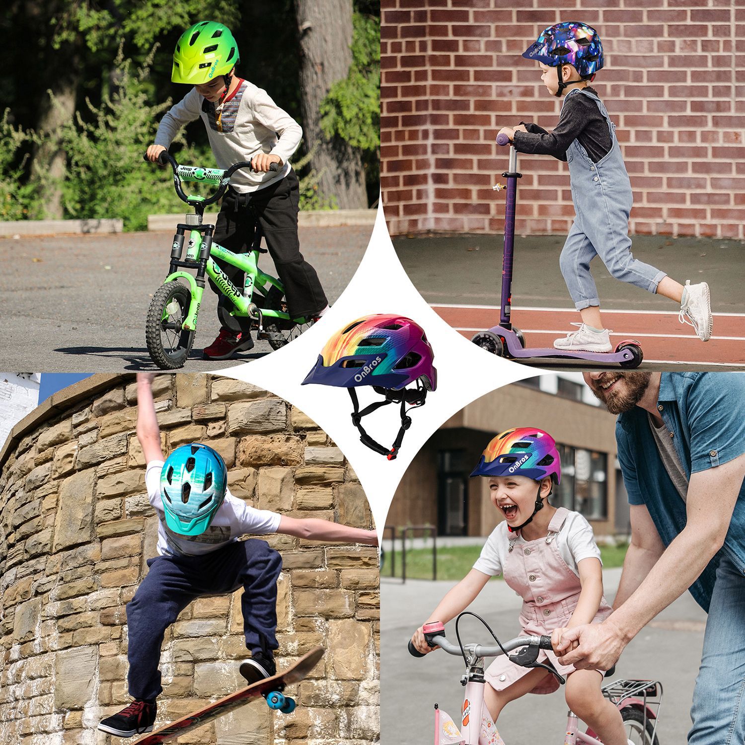 Children's cycling helmet skateboard boys and girls skating skateboard safety helmet cross-border foreign trade