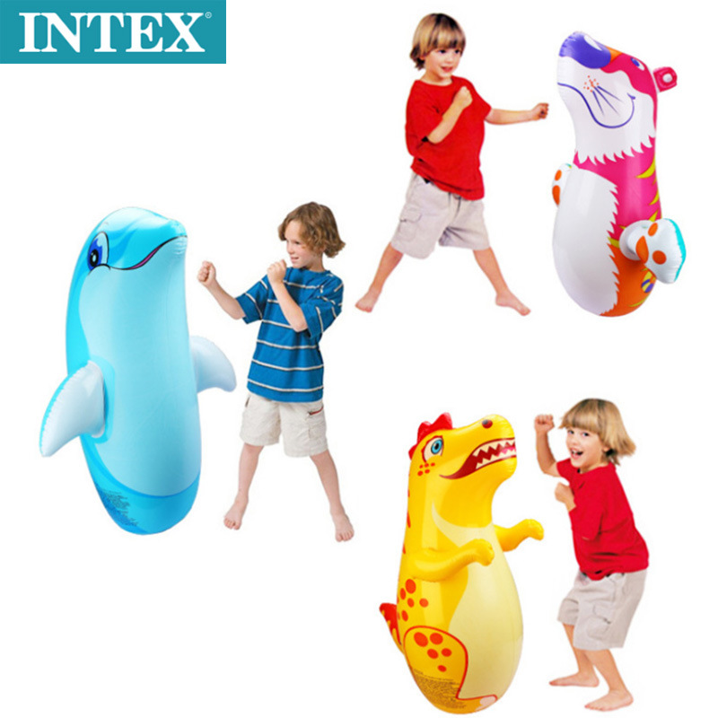INTEX 44669 3D animal tumbler children's inflatable toys boxing bag bottom water injection leisure toys