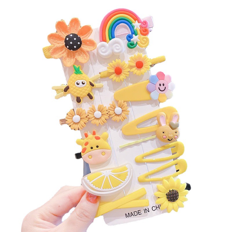Children's Cute Cartoon Hairpin South Korea Jewelry Princess Headwear Girls' Little Girl Side Clip BB Hairpin Baby Hair Accessories