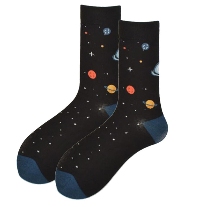 Explosions Spring Autumn Winter Fashion Men's Mid-barrel Jacquard Socks Trendy Cartoon Animal Food Geometric Stripe Manufacturers