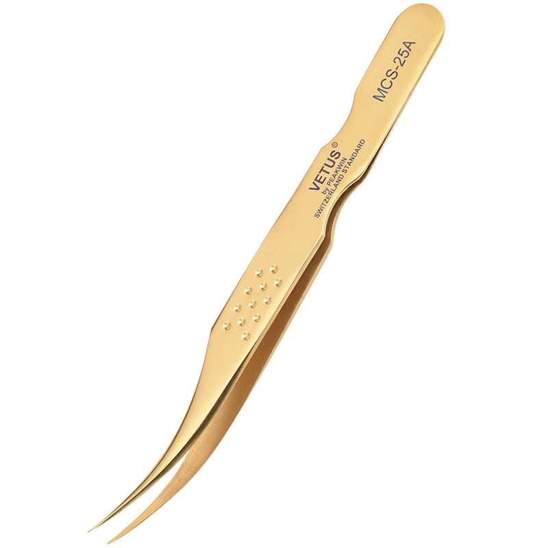 Cross-border genuine goods VETUS vites New Golden high precision eyelash flowering tweezers single flowering hair clip