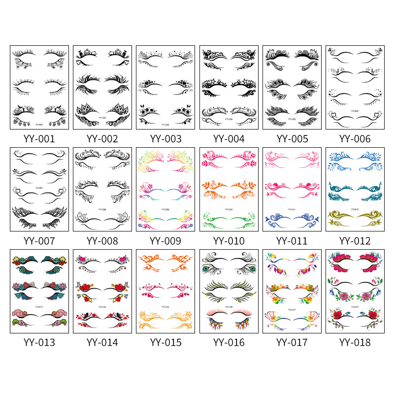 Eyelash tattoo stickers waterproof and sweat-proof disposable good cleaning TikTok same style stickers lower eyelash makeup simulation stickers