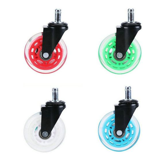 Transparent casters 3 inch electrophoresis Rod furniture engineering plastic Universal silent transparent casters liner wheel casters