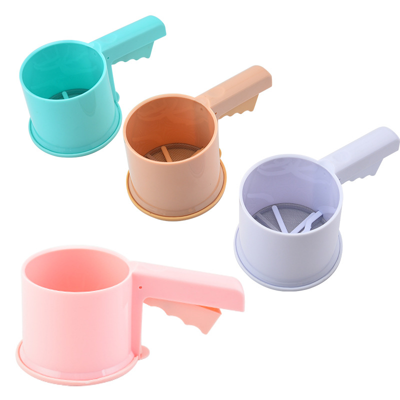 Factory direct sales semi-automatic flour sieve baking tools manual powder sieve household handheld flour sieve filter