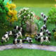 Solid simulation animal model suit farm animal toy black and white cow