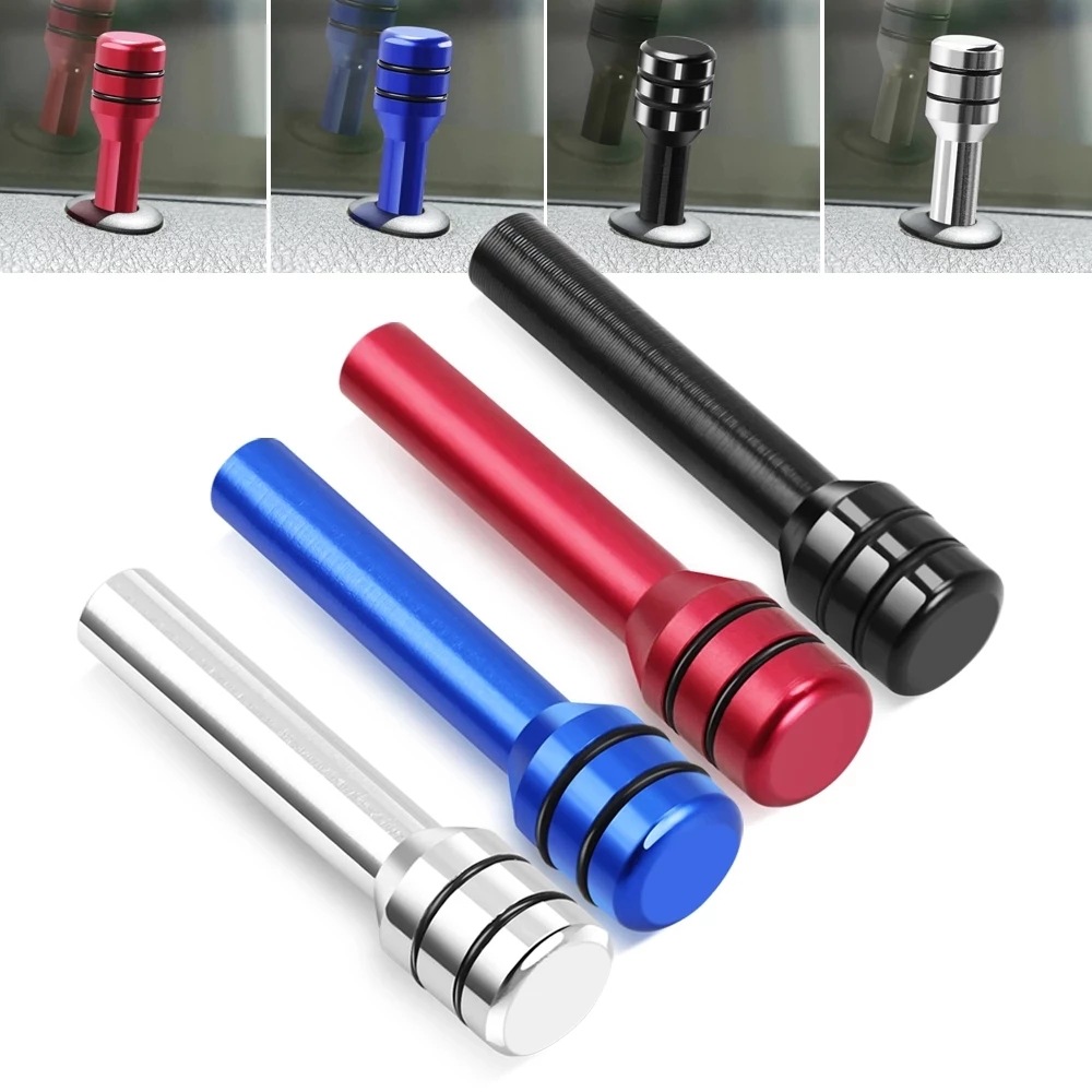 Car modification universal aluminum alloy car door lift Bolt door buckle door lock lock state button