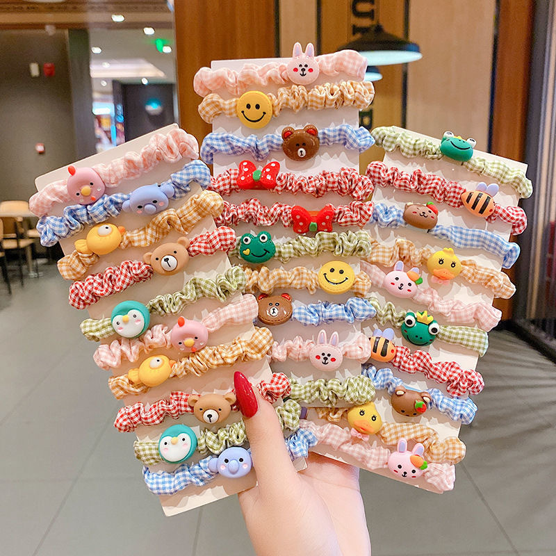 Korean children's hair rubber band cute girl's large intestine hair band hair rope baby does not hurt the hair elastic good hair rope