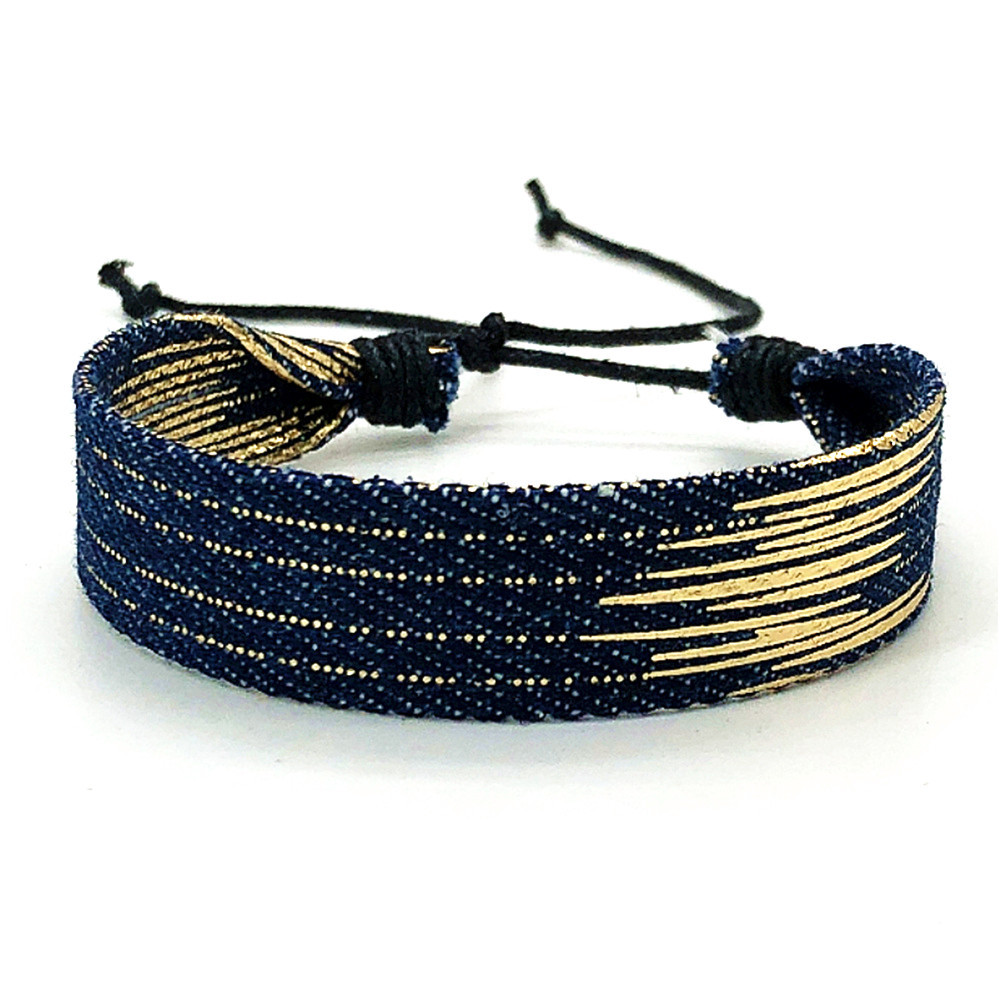 New European and American Amazon simple artistic style fresh star denim woven bracelet bracelet jewelry wholesale
