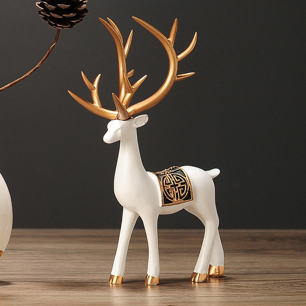 Wholesale TV cabinet wine cabinet decorations desktop deer ornaments ceramic creative home furnishings crafts spot