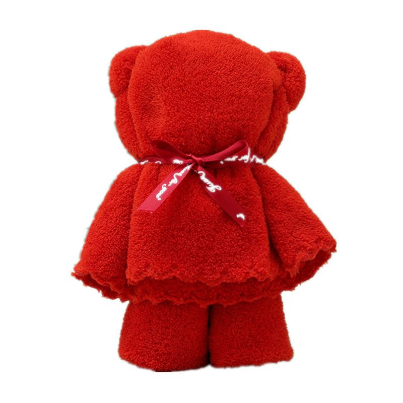 Wholesale Coral Fleece Bear Towel Gift Box Birthday Wedding Towel Return Gift Business Gift Opening Ceremony