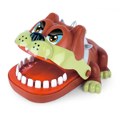 Large-sized finger-biting evil dog sound and light shark spoof parent-child game crocodile hand-biting toy children's trick props