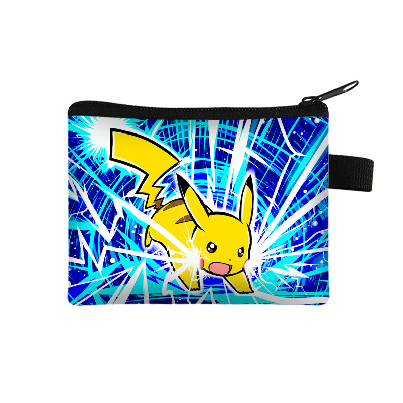 2022 Baokemeng Game Peripheral Polyester Coin Purse pikachu Printed Coin Key Storage Bag Printable Figure