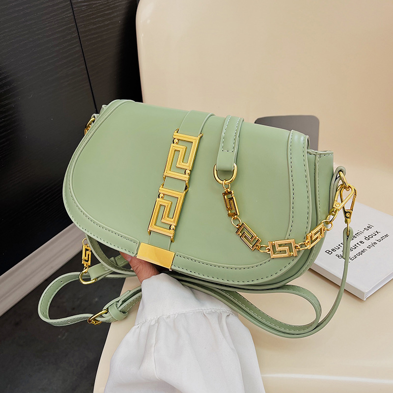 Bag Women's 2025 Cross-border Hot-selling Retro Simple Fashion Commuting Elegant High-grade Texture Solid Color Shoulder Crosbody Bag