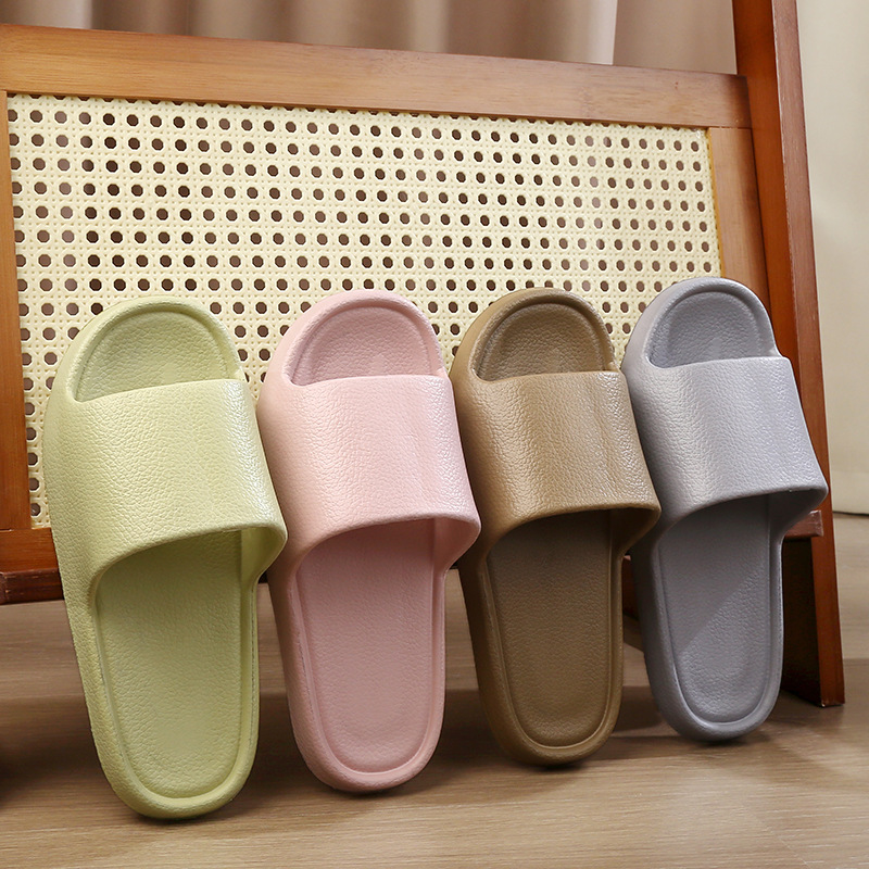 Popular imitation leather sandals for women Summer new couple cute indoor home non-slip slip shit feeling men's slippers one-piece delivery