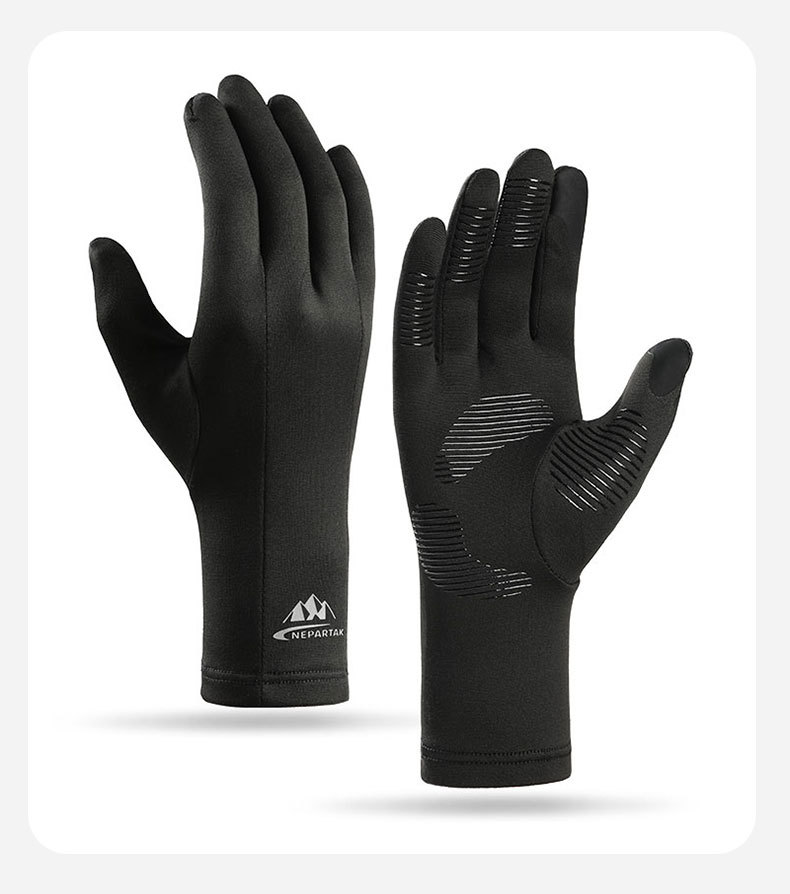 Outdoor ski liner gloves D8 winter cycling windproof non-slip sports antibacterial thermal gloves flip finger touch screen