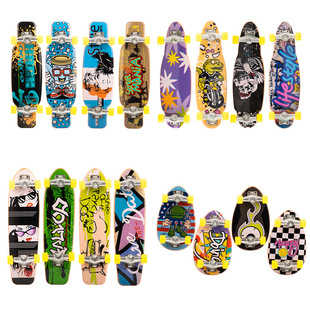 Amazon finger skateboard alloy Bridge creative decompression mini four-shape double rocker Fish board longboard cruiser