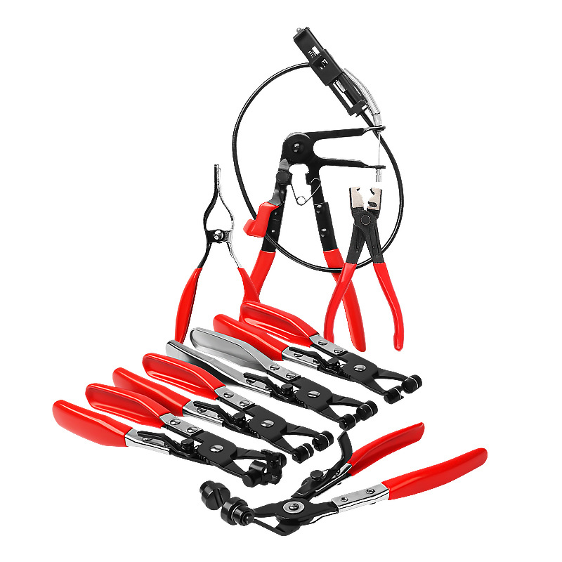Disassembly and assembly of automobile water pipe pliers caliper straight throat buckle pliers clamp bundle clamp pipe bundle clamp auto repair tool