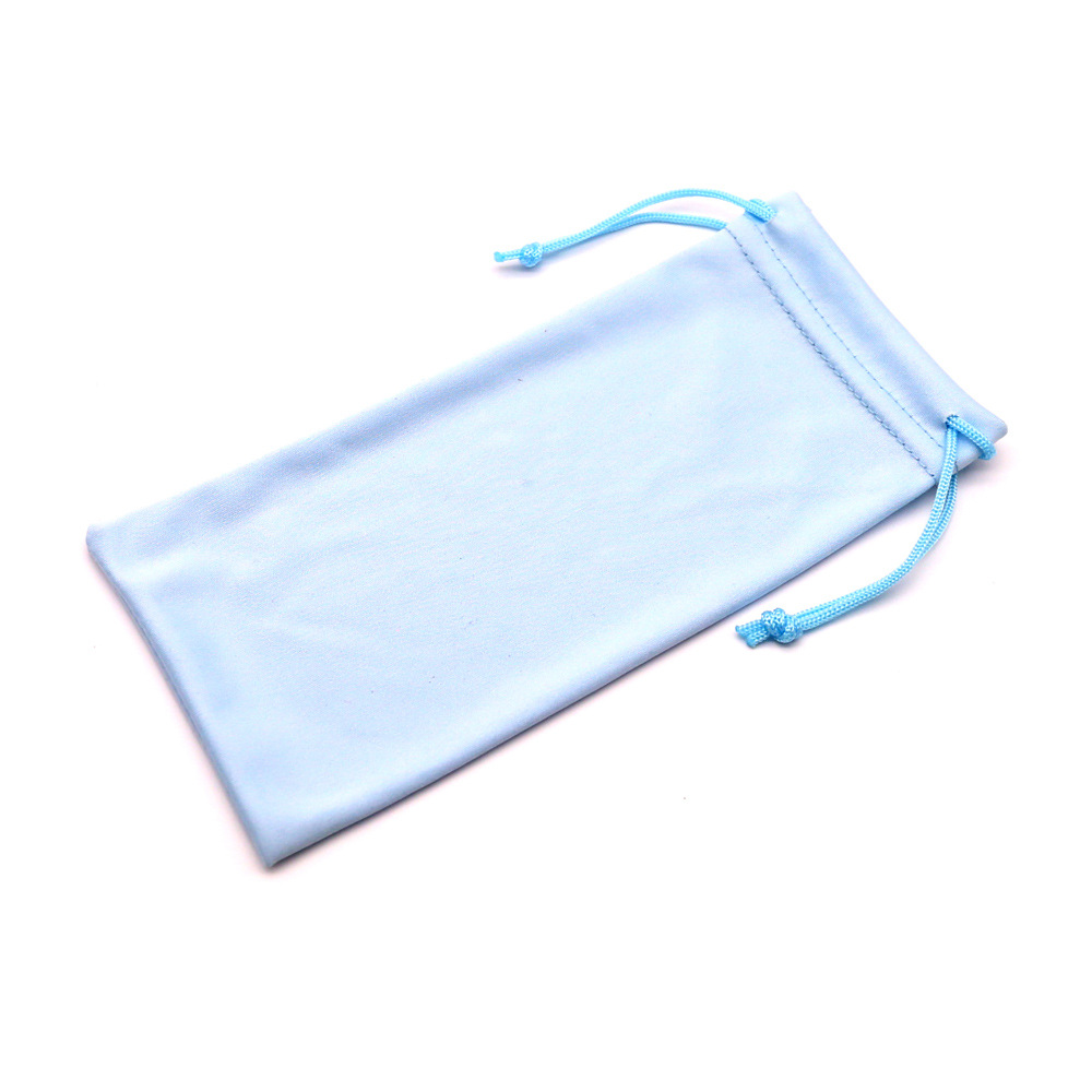 Spot wholesale new microfiber glasses bag solid color drawstring mobile phone storage bag pin two sunglasses bundle pocket