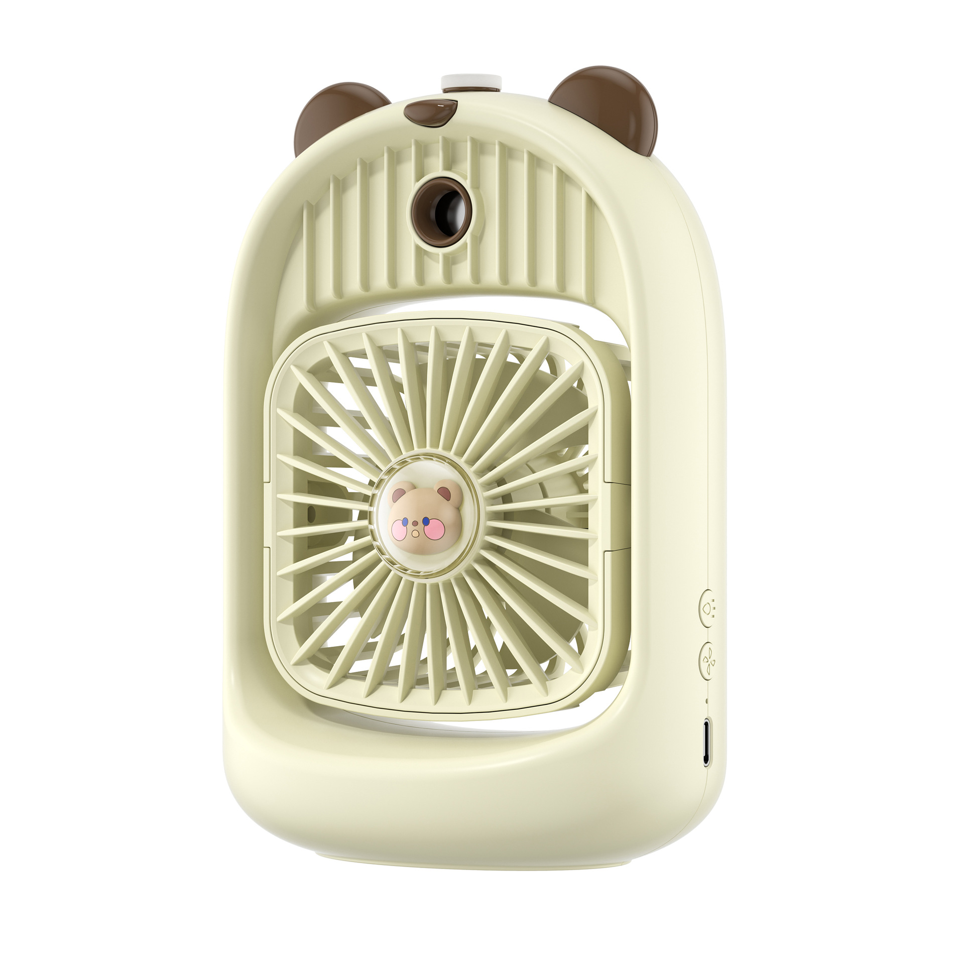 New spray fan mini cartoon desktop air cooler office usb humidification spray big wind electric fan