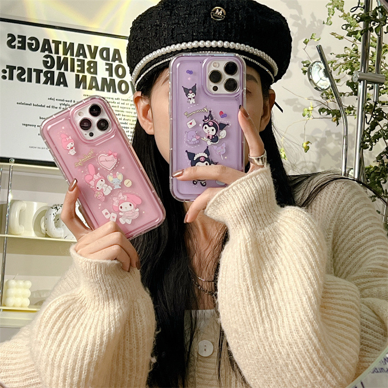 ins庫洛米透色適用蘋果14/13promax新款手機殼iphone12女款11軟XR
